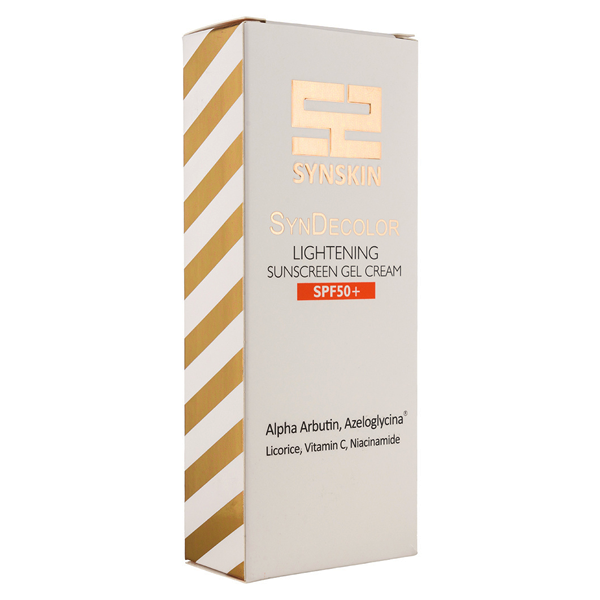  ژل کرم ضد آفتاب بی رنگ ساین اسکین SPF50 مدل Syn Decolor حجم ۴۰ میلی لیتر | محافظت کامل و روشن‌کننده پوست - Syn Skin Syn 