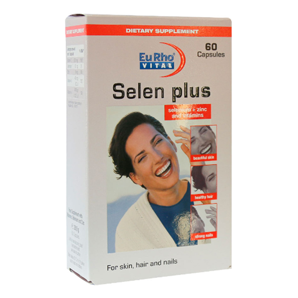 کپسول سلن پلاس یوروویتال بسته 60 عددی - Eurho Vital Selen Plus – تقویت سیستم ایمنی، پوست، مو و ناخن