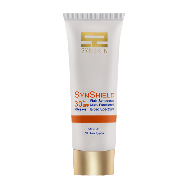 خرید فلوئید ضد آفتاب رنگی - بژ متوسط medium ساین اسکین Syn Shield SPF30 | محافظت کامل + پوشانندگی Syn Skin Syn Shield SP