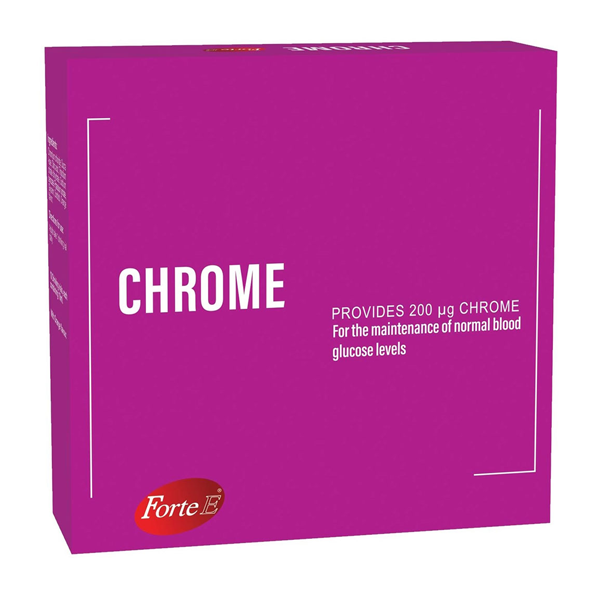 ویال خوراکی کروم فورت ای پرتقالی بسته 10 عددی | کنترل قند خون و کاهش اشتها - Forte E Chrome