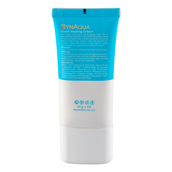  کرم ترک دست و پا ساین آکوا ساین اسکین حجم 50 گرم – ترمیم سریع و مرطوب‌کننده قوی - Syn Skin Syn Aqua Crack Healing Cream 