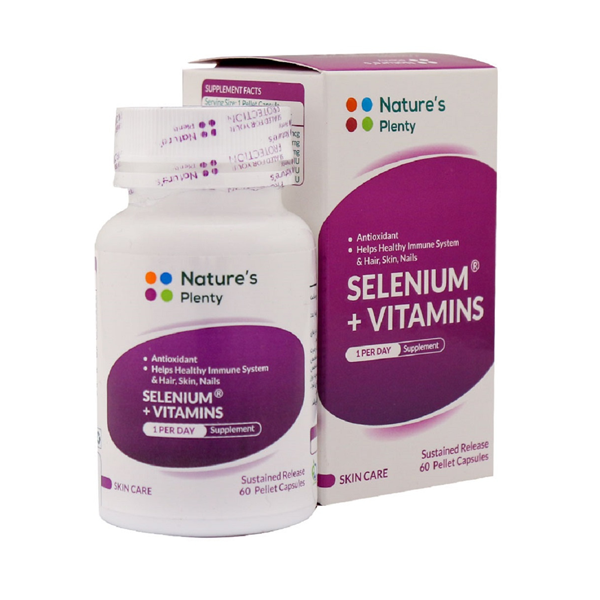  کپسول مینرال نیچرز پلنتی Selenium And Vitamins بسته ۶۰ عددی - Natures Plenty - سلامت بدن، پوست و مو 