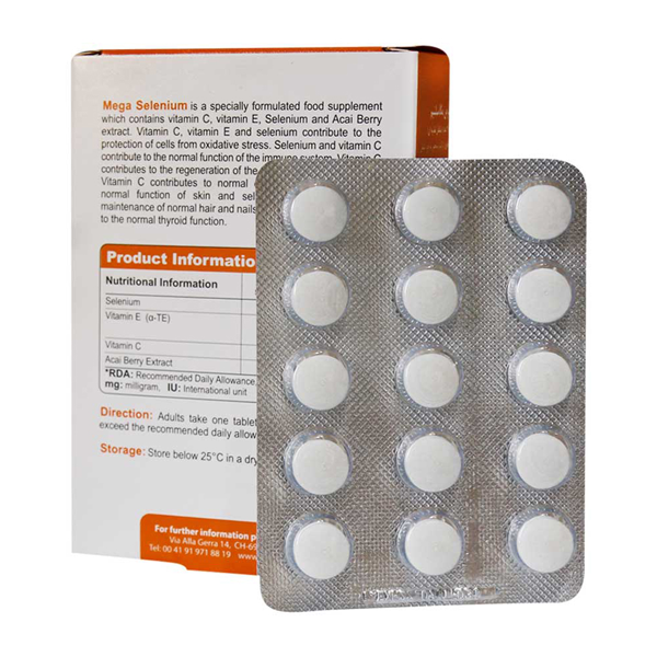  قرص Mega Selenium ویواتیون | 30 عددی – تقویت سیستم ایمنی و سلامت کامل بدن 
