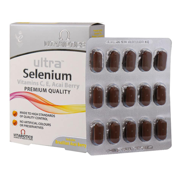  مکمل سلنیوم ویتابیوتیکس - Vitabiotics - قرص ویتابیوتیکس 30 عددی | Ultra Selenium - تقویت سیستم ایمنی، سلامت پوست، مو و ن 
