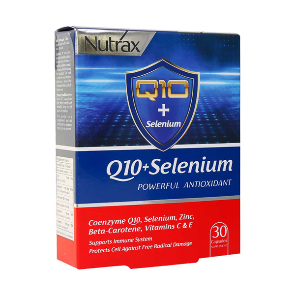 کپسول سلنیوم Q10 Plus Selenium نوتراکس Nutrax بسته ۳۰ عددی – مکمل جوانسازی