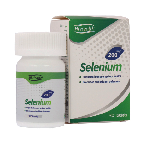  قرص سلنیوم Selenium های هلث Hi Health - بسته 30 عددی - تقویت سیستم ایمنی و قلب 