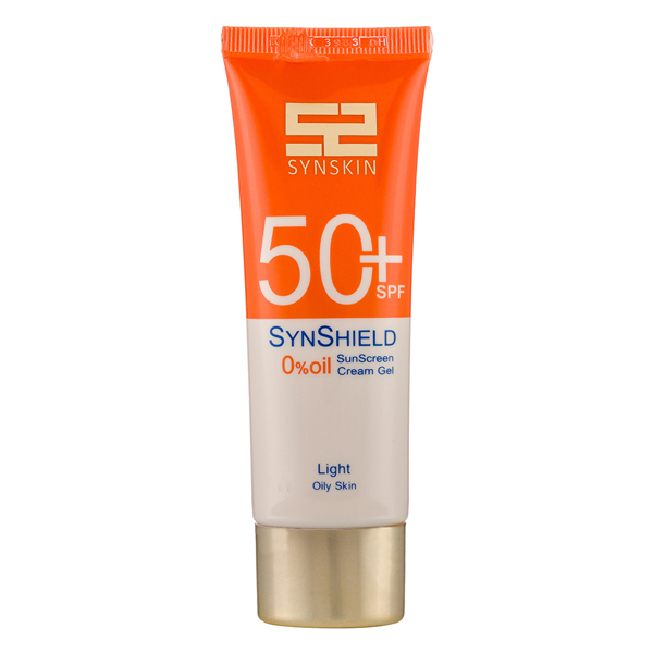 ژل کرم ضد آفتاب ساین اسکین - بژ روشن light -  پوست چرب SPF50 حجم 50 میلی لیتر | محافظت قوی + کنترل چربی - Syn Skin SPF50
