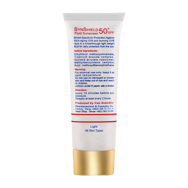  خرید فلوئید ضد آفتاب رنگی - بژ روشن light - ساین اسکین SynShield SPF50 | محافظت کامل و پوشانندگی طبیعی - Syn Skin Shield 